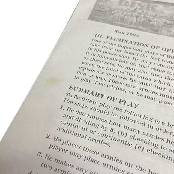 RISK Vintage Board Game 2008 Parker Brothers Inc. Continental Instructions Rules - Picture 6 of 9